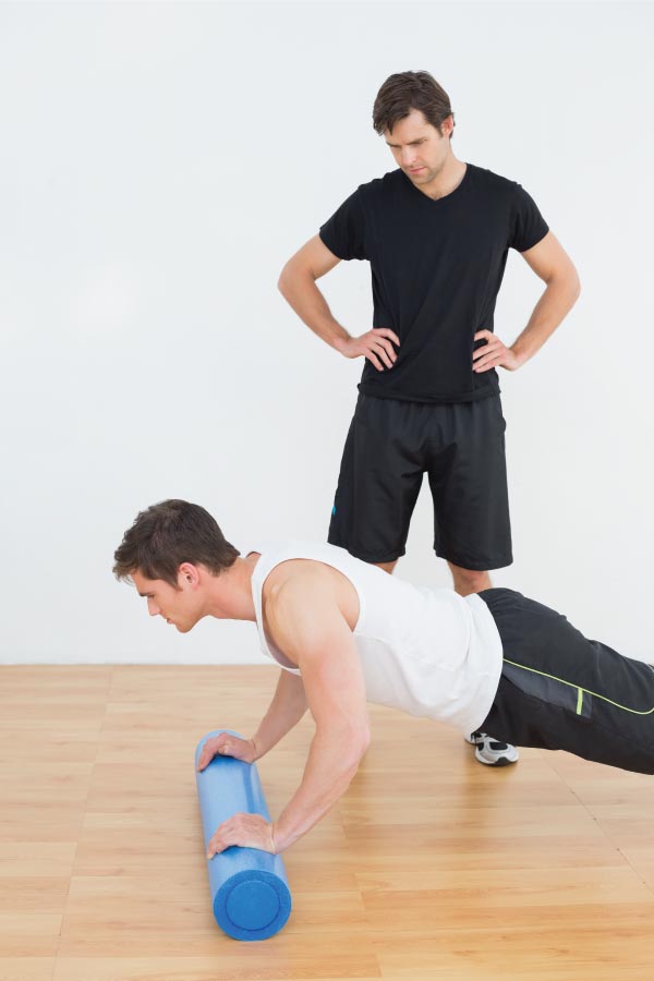 A Man Wearing Sando Doing Push-ups