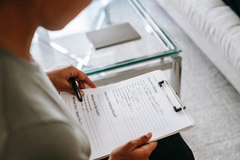 A patient doing his profile.