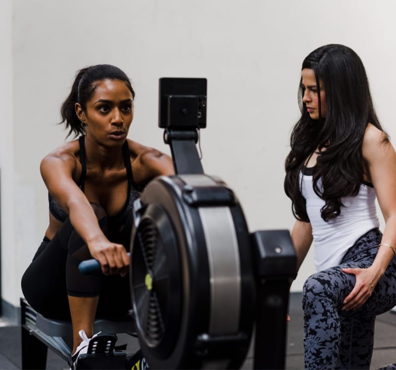 Two focused women