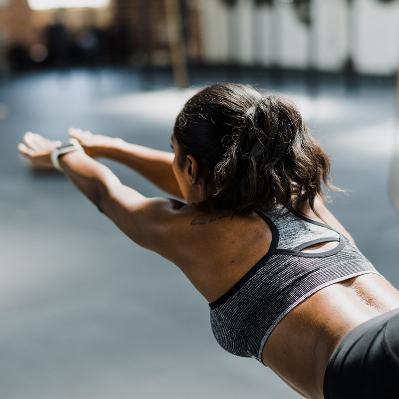 Arm and back stretch exercise